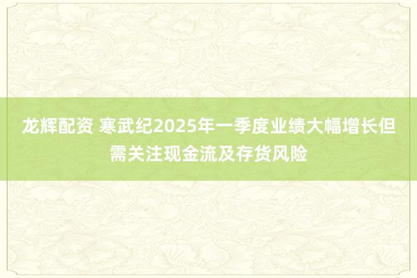 龙辉配资 寒武纪2025年一季度业绩大幅增长但需关注现金流及存货风险